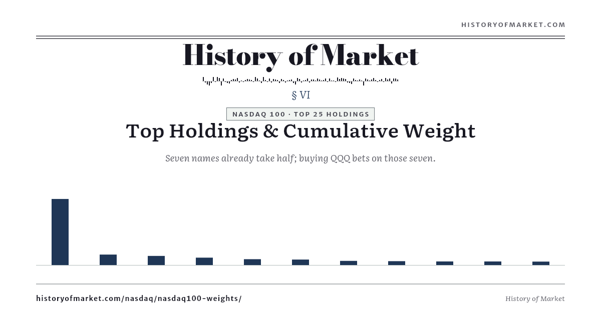 Nasdaq 100 — Top 25 Holdings & Cumulative Share preview